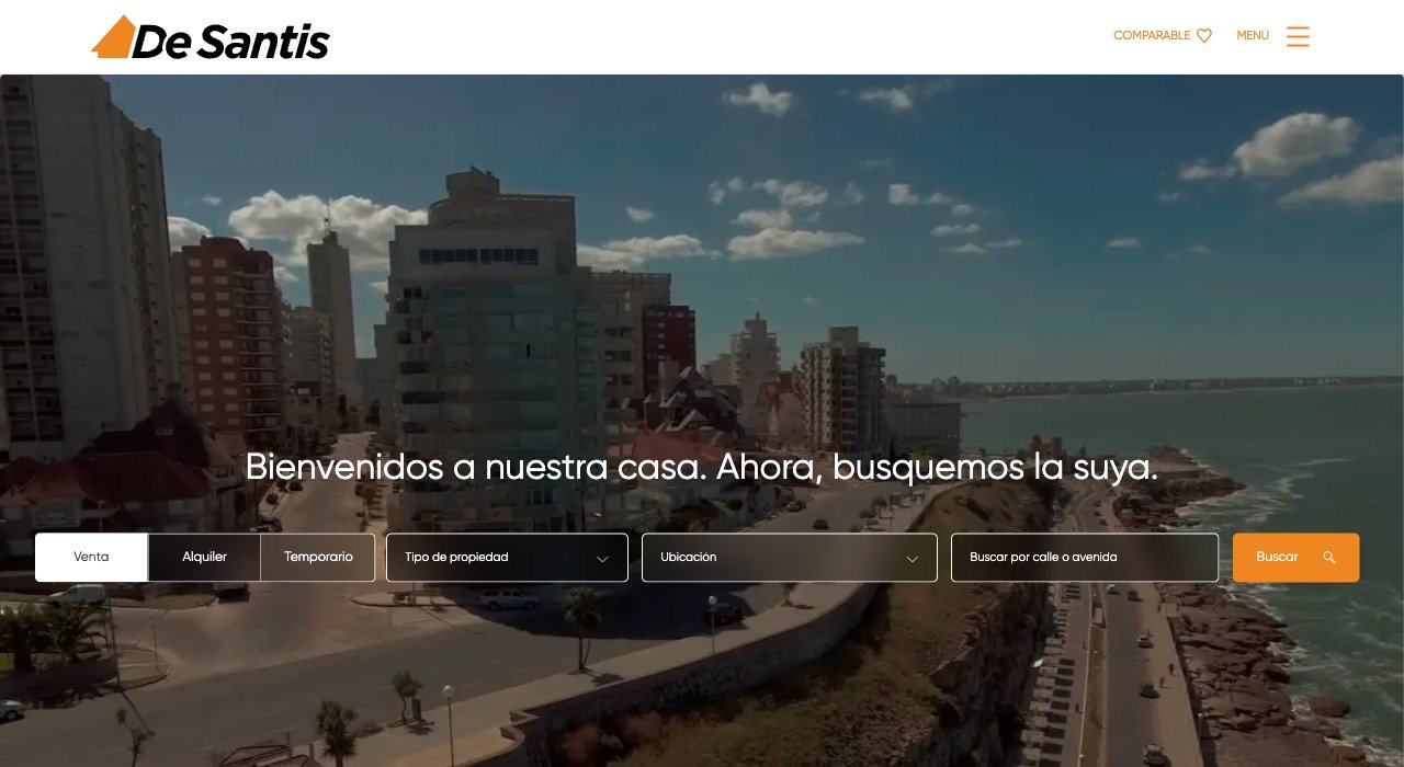 El sitio anterior de De Santis Propiedades
